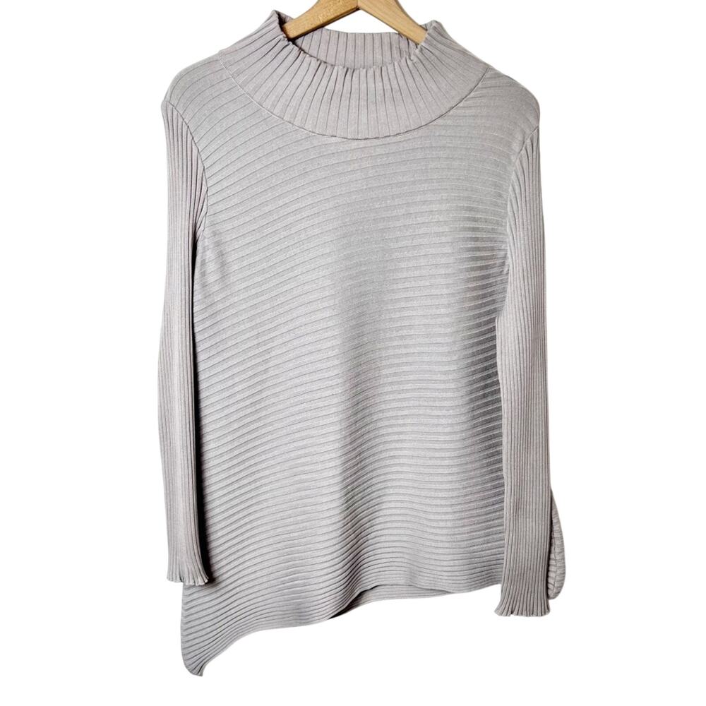 MING XL GREY LONG SLEEVE WOMEN BLOUSE TOP OR SWEATER BRAND NEW WITH TAGS